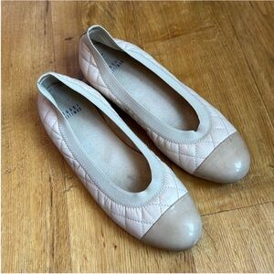 Stuart Weitzman Nude Quilted Ballet Shoes
